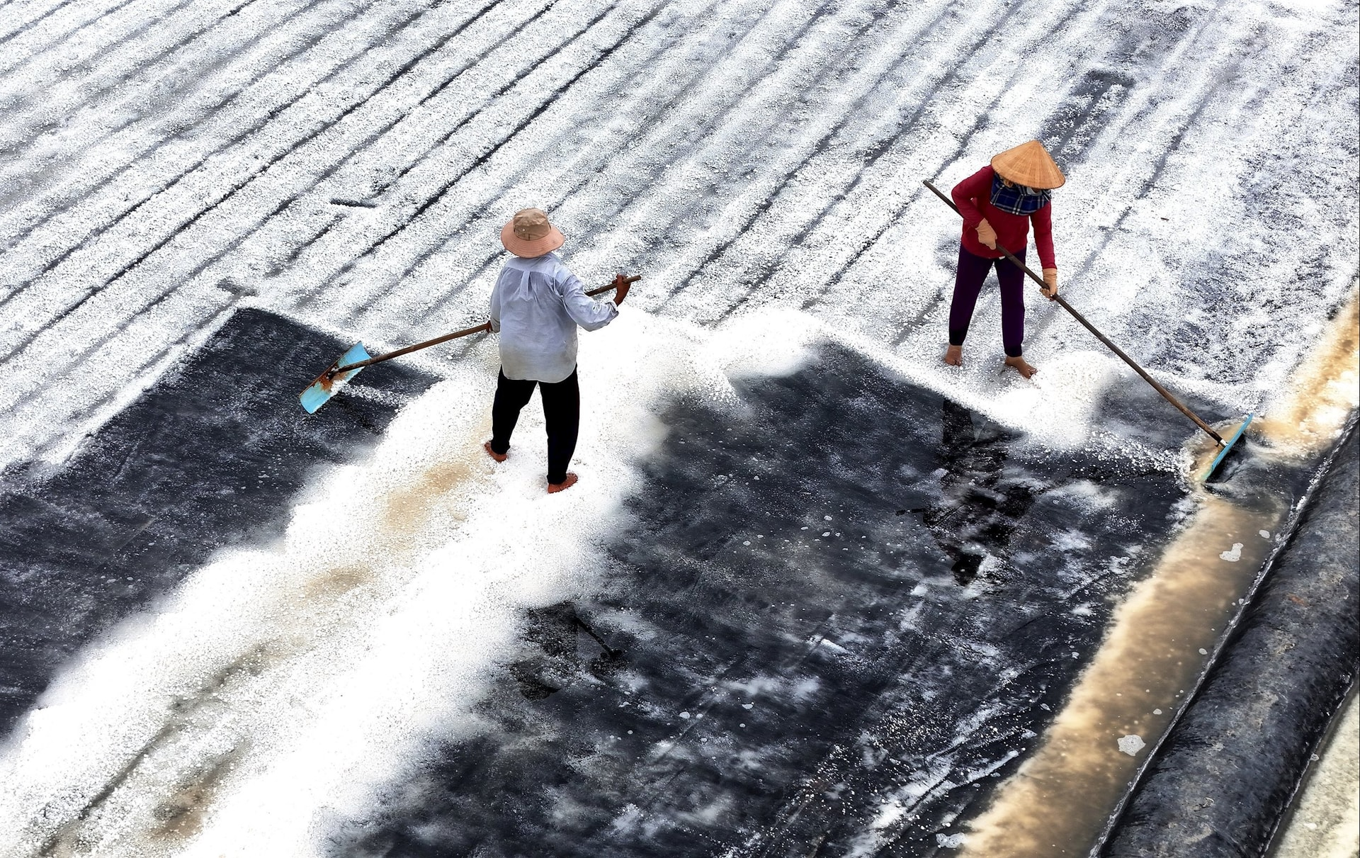 Vilas tradicionais de produção de sal na cidade de Ho Chi Minh 1